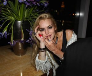 Lindsay Lohan Wasted Sucking on Finger