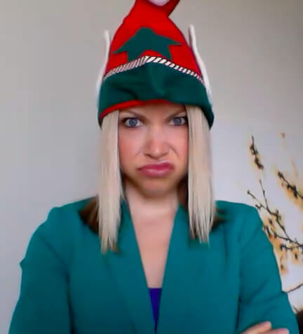 GiGi is one sad elf now that the holiday season is over