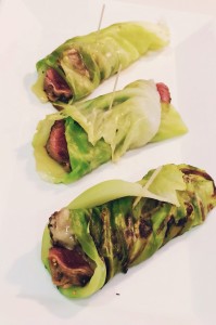 Beef wrapped in cabbage