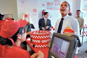 Obama ordering fast food