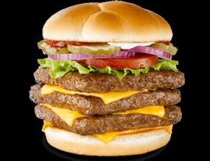 unhealthy fast food burger