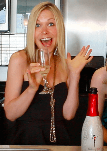 GiGi drinking Skinny Girl Cocktails