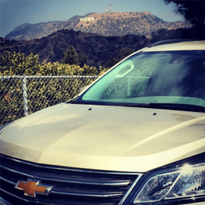 Hollywood Sign and Chevy Traverse