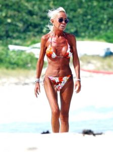Donatella Versace in bikini