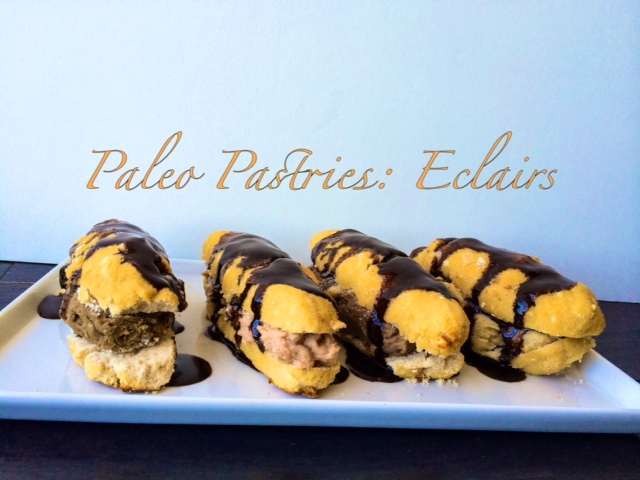 Paleo Pastries, an eclair recipe that is sugar, wheat, dairy, nut and soy free. This recipe can also be vegan and it uses NuZest protein powder.