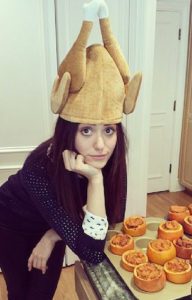 Emmy Rossum turkey hat