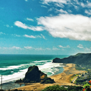 Piha Beach view New Zealand