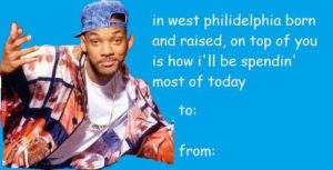 Will Smith Fresh Price of Bel Air Valentine's Day Card
