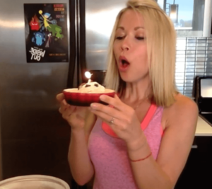 blowing out the candles!