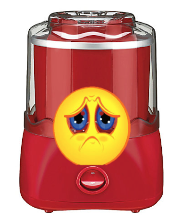 unhappy ice cream maker