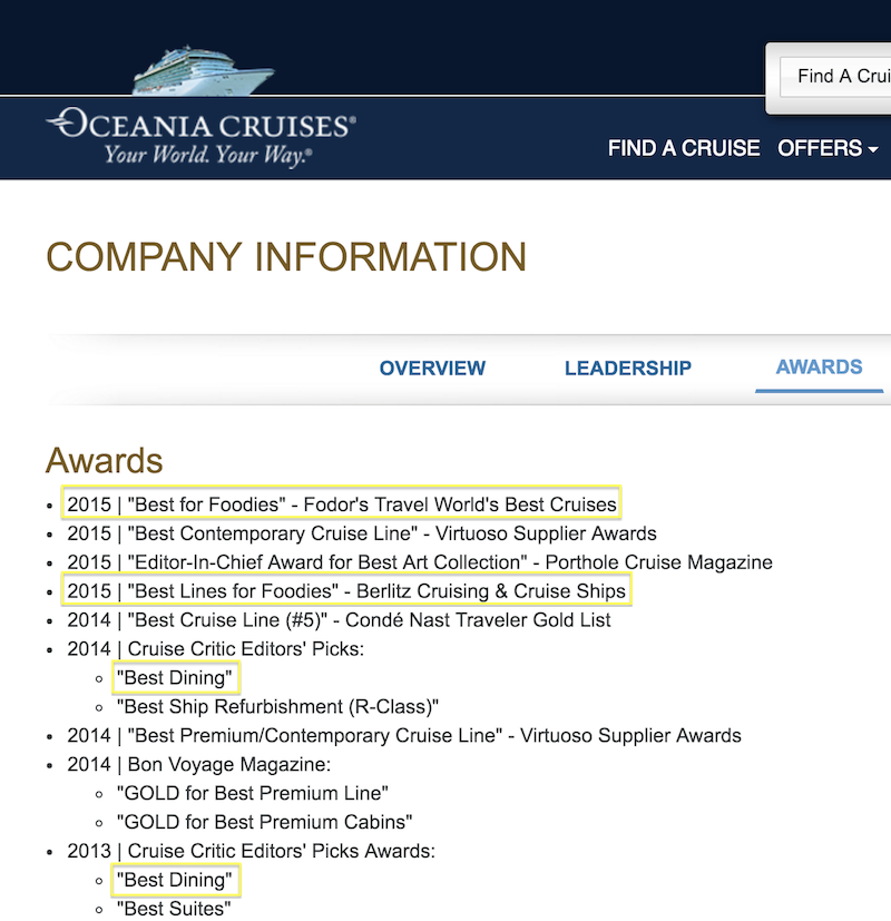 oceania-cruises-awards
