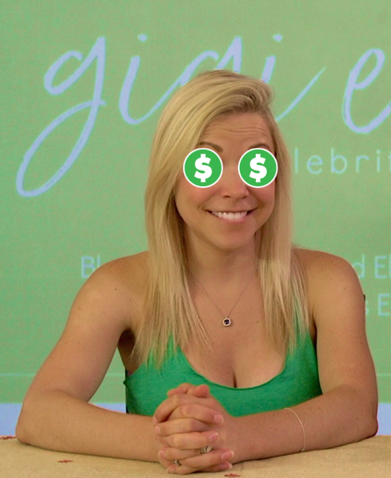 GiGi Eats Celebrities Dollar Signs