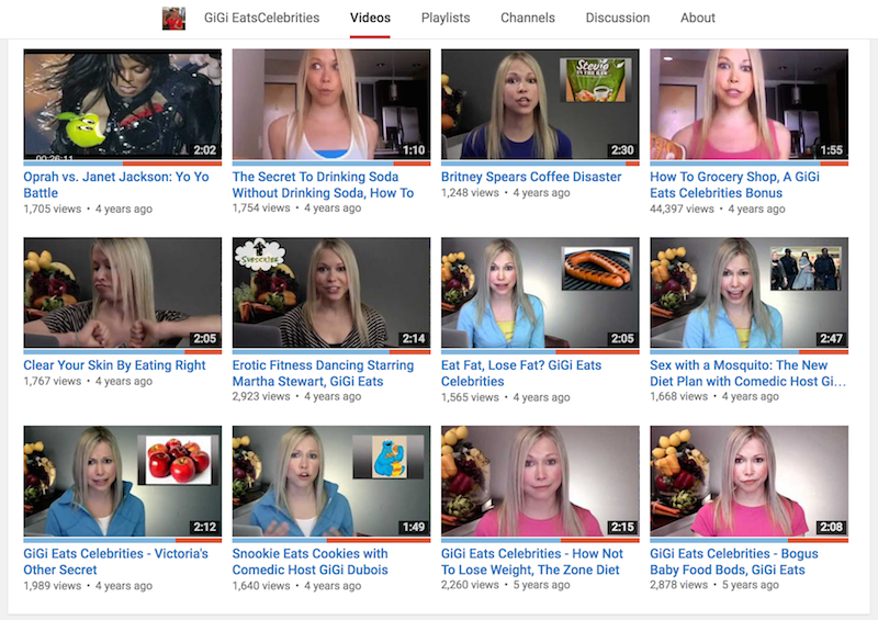 GiGi Eats Celebrities YouTube