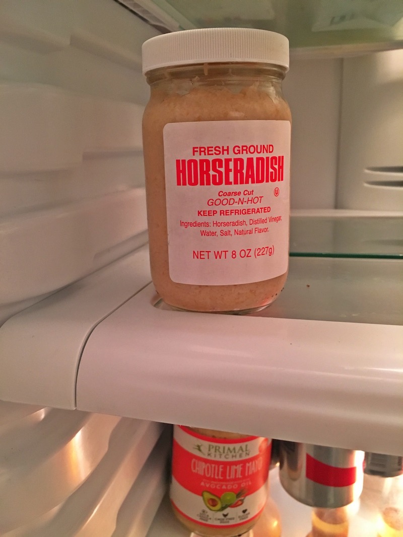 horseradish in fridge