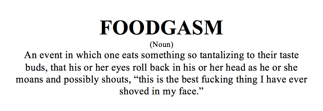 Foodgasm Definition