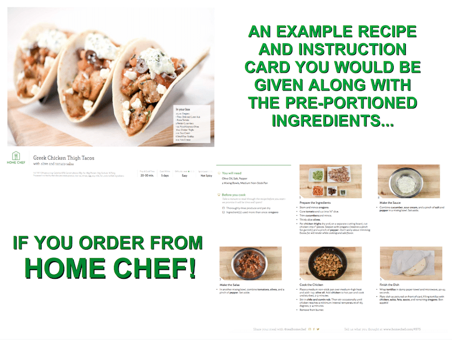 HomeChef Recipe Card Greek Chicken Tacos