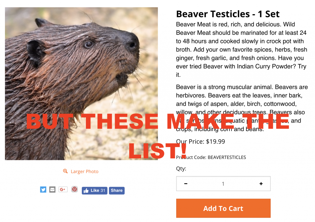beaver testicles