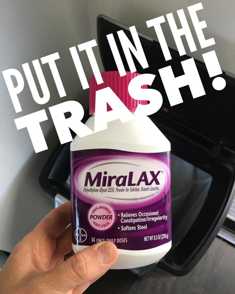 put miralax in trash