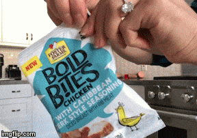 ripping open the bag of bold bites