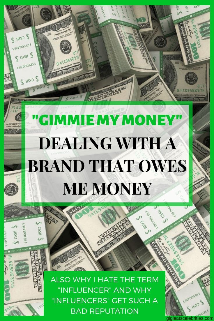 dealing with a brand that owes you money