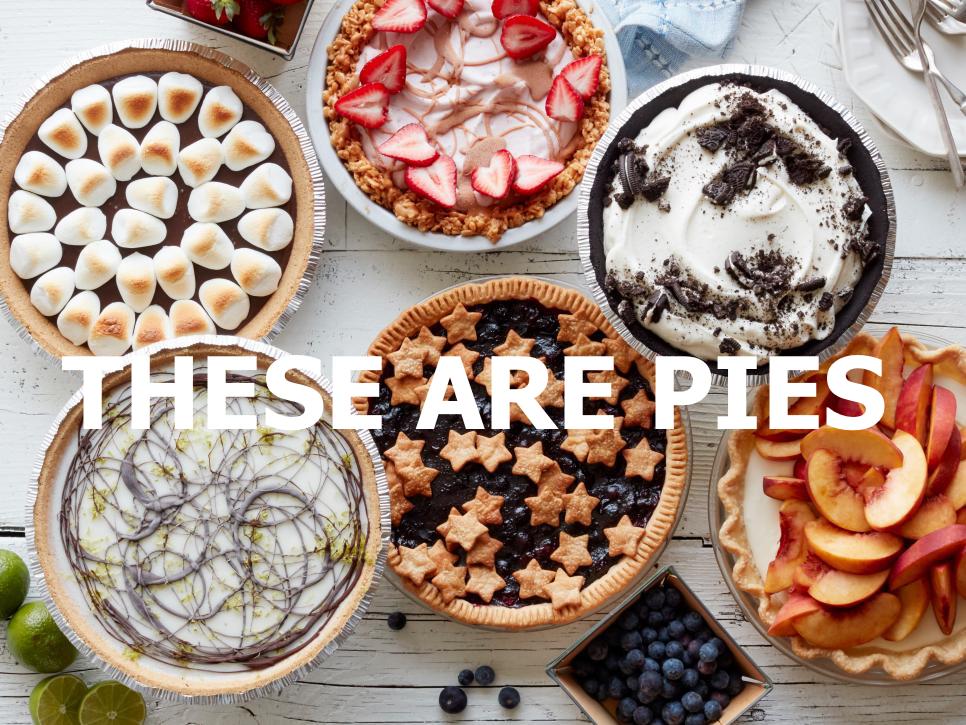 different types of pies