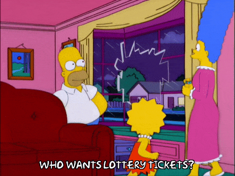 homer simpson lottery tickets