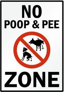 no dog pee no dog poop