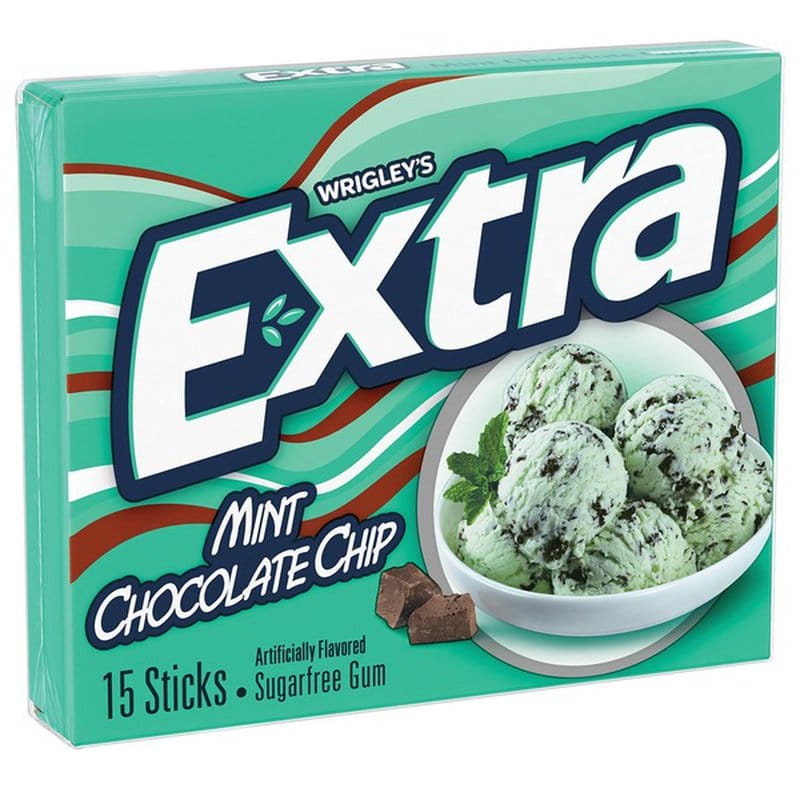 sugar free extra mint chocolate chip gum
