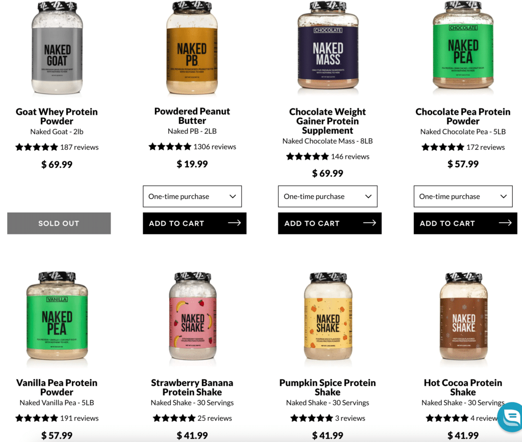 naked nutrition protein powders